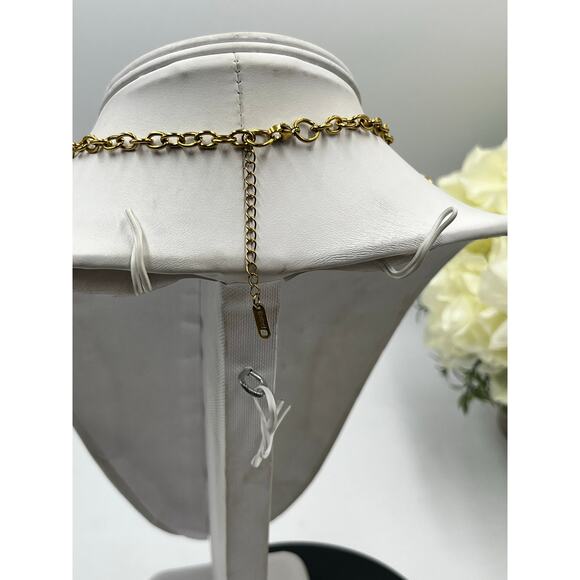 Stainless Steel Gold Plated Green Rhinestone Queen Bumble Bee Statement Necklace - Picture 6 of 12